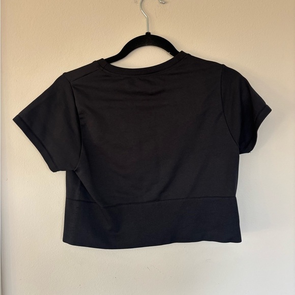 Aerie Black Crop Boxy Athletic Top Large - Picture 4 of 4